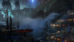 cyberpunk futuristic science fiction artwork futuristic city