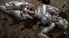 cyberpunk robot artwork digital art