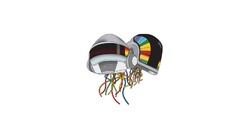 daft punk Music artwork helmet white background electronic music