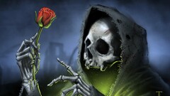 dark death rose fantasy art