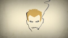 dc comics hero Hellblazer blo0p beige background Beige smoking