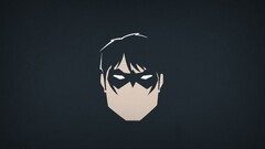 dc comics hero Nightwing blo0p Minimalism superhero mask