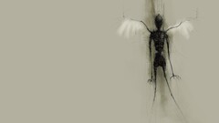 death wings dark fantasy fantasy art Minimalism artwork