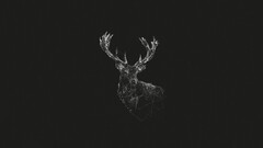 deer Animals digital art Simple Background monochrome