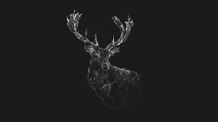 deer lines Minimalism wireframe grid vector Animals cgi