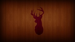 deer wooden surface Wood