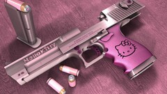 Desert eagle hello kitty gun weapon ammunition cgi