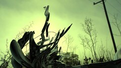 Desktopography cgi render surreal power lines outdoors