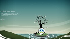 Desktopography quote Trees abstract digital art nature