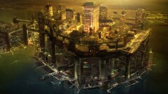 deus ex human revolution concept art cityscape futuristic city