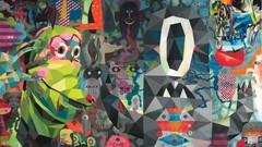 digital art abstract triangle Animals psychedelic surreal