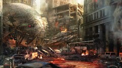 digital art apocalyptic Mortal Kombat X video games