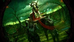 digital art artwork fantasy art forest fantasy girl demon