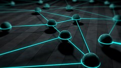 digital art balls Sphere cyan grid vector render cgi abstract 3d