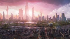 digital art cityscape futuristic city futuristic