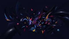 digital art colorful abstract 3D Abstract shapes swirls