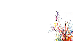 digital art colorful Minimalism abstract white background