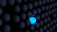 digital art dark render cyan blue black