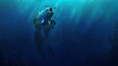 digital art fish creature fantasy art