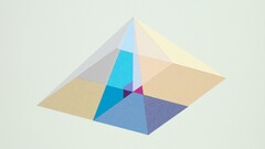 digital art geometry pyramid Beige cyan Minimalism