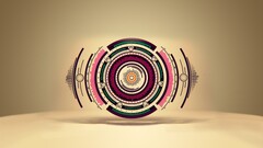 digital art geometry Simple Background circle Beige