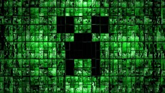 digital art Green geometry 3d minecraft creeper video games