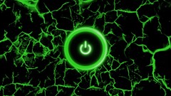 digital art Green power buttons Buttons