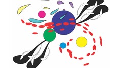 digital art Minimalism white background shapes