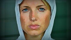 digital art model face Women blonde hoods