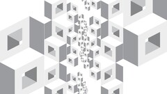 digital art monochrome abstract