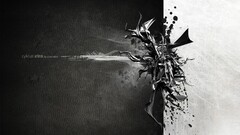 digital art monochrome abstract