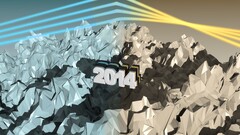 digital art numbers low poly