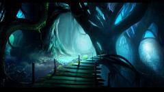 digital art painting Avatar fantasy art forest deep forest path