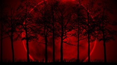 digital art red dark
