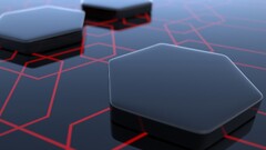 digital art render lines hexagon cgi