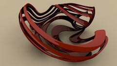 digital art render shapes red cgi Simple Background