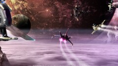 digital art science fiction Space planet spaceship