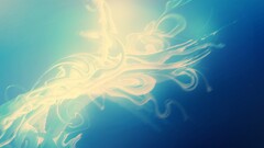 digital art shapes blue background lights lines cyan blue