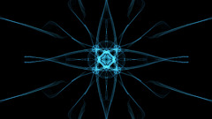 digital art shapes symmetry blue abstract cyan black background