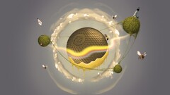 digital art Simple Background bees