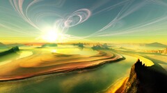 digital art sky nature landscape