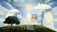 digital art sky window