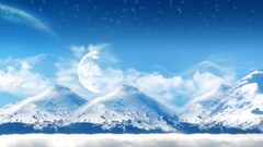 digital art space art Mountains Space sky