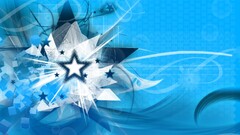 digital art Stars blue background geometry shapes abstract cyan