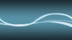 digital art waveforms Minimalism blue background