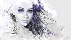 digital art Women white abstract face artwork