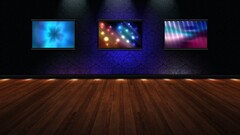 digital art wooden surface TV pattern