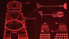 Doctor Who daleks TV series red