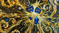 Doctor Who tardis painting Vincent van Gogh