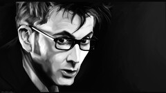 Doctor Who the doctor david tennant monochrome Tenth Doctor